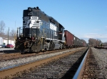 Empty coal train parked and not running